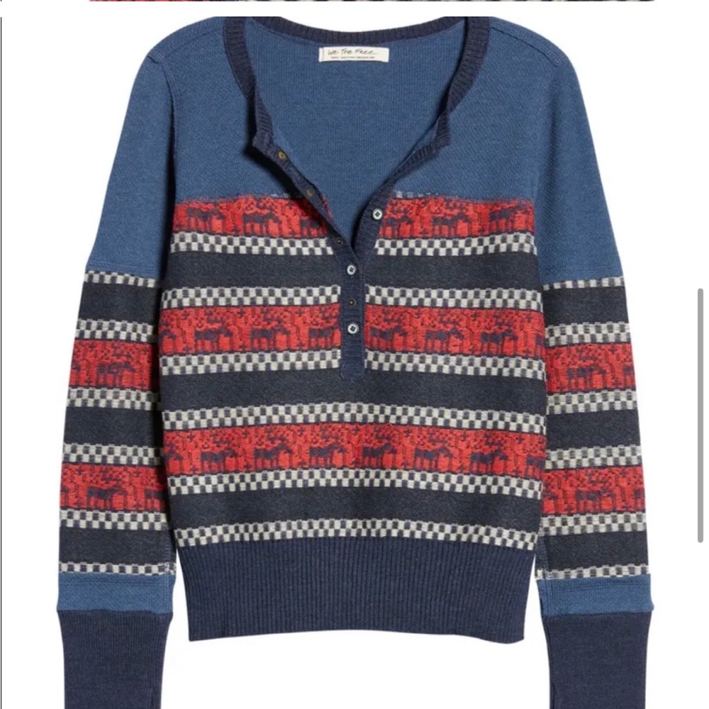 Free People We The Free To The Woods Knit‎ Top, Size S - Picture 3 of 12